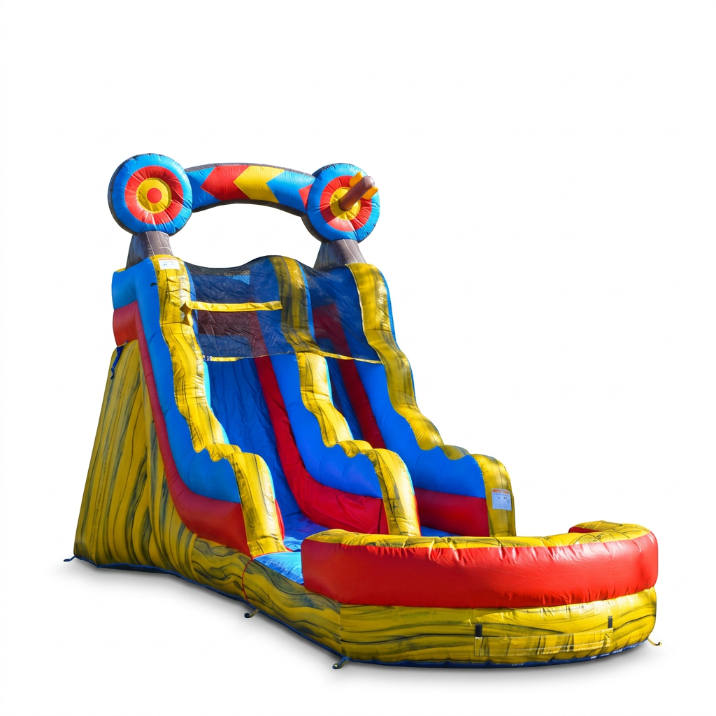 Bullseye Target 15 Ft Water Slide With Deep Pool
