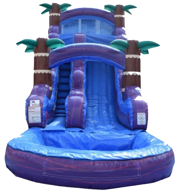 18ft Purple Hurricane Waterslide with Pool