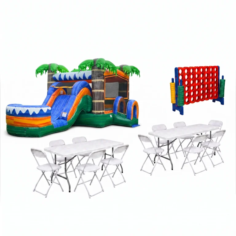 4 in 1 Tropical Lagoon Combo bounce house Party Package